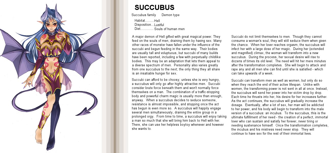 Succubus Encyclopedia Entry A Succubi S Tale