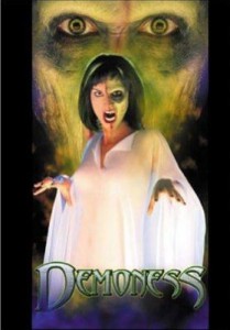 Box cover of the movie The Crier, reissued as the movie Demoness