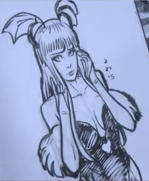 Morrigan Pen Sketch by David Patel