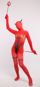 Red Devil Zentai Costume