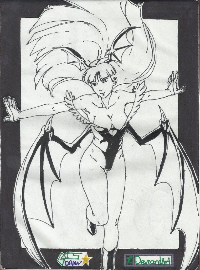 Morrigan Aensland de Darkstalkers ink by GACS-Draw