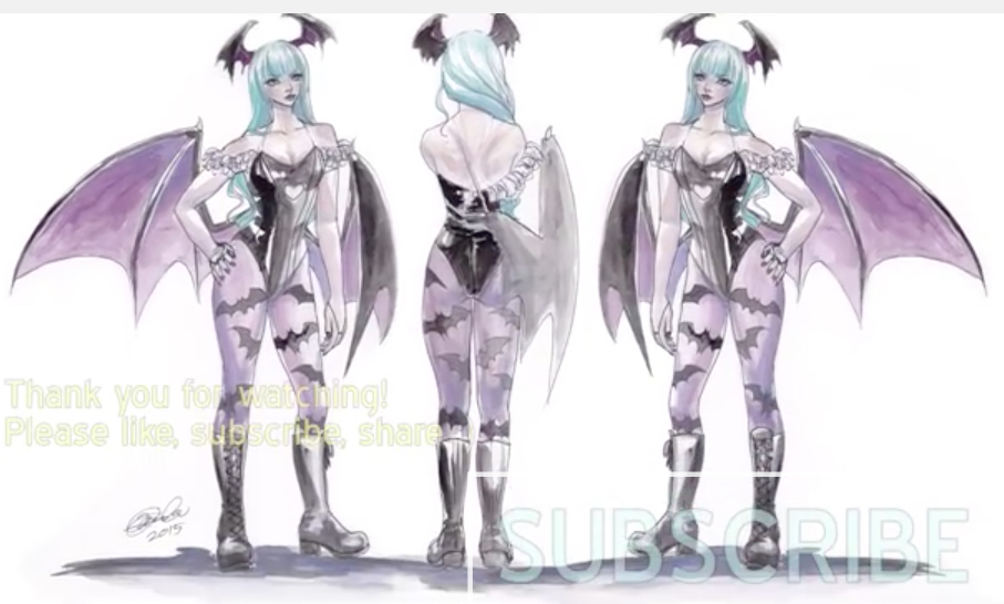 Morrigan Aensland Drawing by Itsthefa