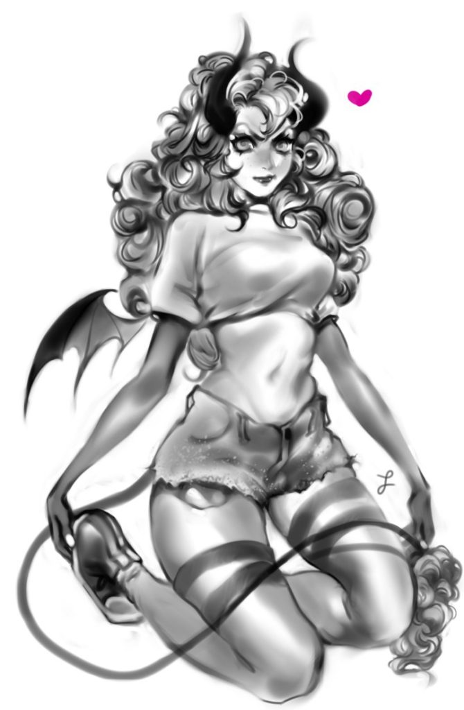 Fluffy succubus by thezookeepersboy