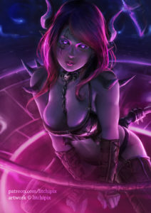 Night Creatures : The Succubus by Litchipix
