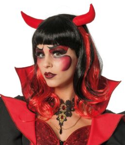 Wig with Devil Horns