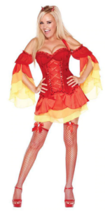 Women's Devilicious Gossamer Corset Costume