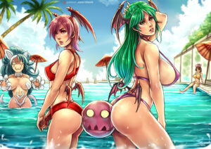 Morrigan x Lilith summer theme by kachima