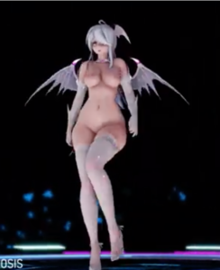 Haku White Succubus by MMD Haku